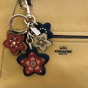 COACH Tea Rose Keychain